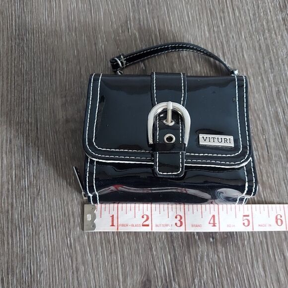 Gorgeous Vintage Vituri Mini Bag - Black - Faux Patent Leather - Picture 9 of 10